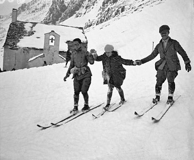 Esquiant a Núria el 1921