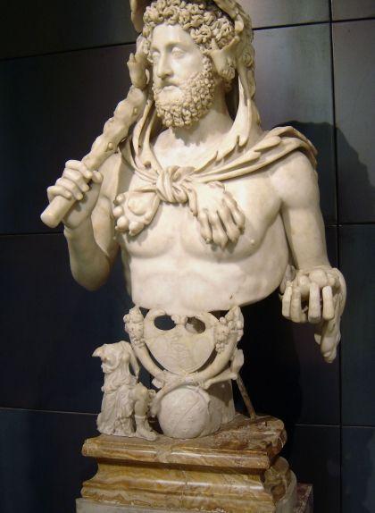 Bust de l'emperador Còmode, amb els artibuts d'Hèrcules