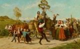 'El festival del vi', pintura d'Albert Anker 'El festival del vi', pintura d'Albert Anker