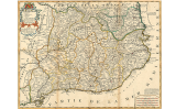 Mapa francès del 1694 amb les vegueries catalanes Mapa francès del 1694 amb les vegueries catalanes