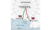 Mapa de les expedicions d'Amundsen i Scott Mapa de les expedicions d'Amundsen i Scott