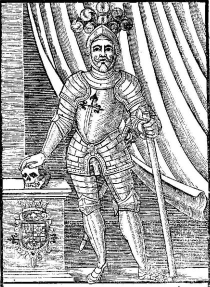 Retrat de Pedro Fajardo, cinquè marqués de los Vélez, que apareix al llibre 'Oraciones fúnebres a las exequias de Don Pedro Fajardo y Requesens, marqués de los Vélez, de Molina y Martorell' (1674) Retrat de Pedro Fajardo, cinquè marqués de los Vélez, que apareix al llibre 'Oraciones fúnebres a las exequias de Don Pedro Fajardo y Requesens, marqués de los Vélez, de Molina y Martorell' (1674)