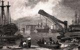 Els 'Commercial Dock', a Rotherhithe (Londres), el 1827 Els 'Commercial Dock', a Rotherhithe (Londres), el 1827