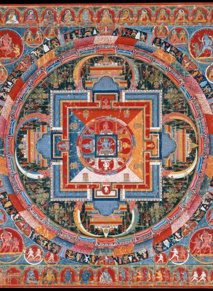 Mandala del segle XIV, amb la deessa Jnanadakini al centre Mandala del segle XIV, amb la deessa Jnanadakini al centre
