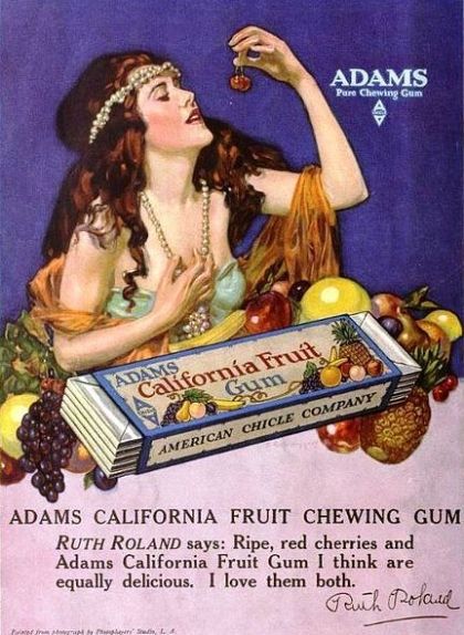 Ruth Roland   1919 Adams Gum Ad