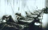 Soldats americans afectats per la grip a un hospital d'Aix-les-Bains (França) el 1918 Soldats americans afectats per la grip a un hospital d'Aix-les-Bains (França) el 1918