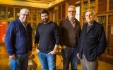 D'esquerra a dreta, els historiadors Agustí Alcoberro, Vicent Baydal, Àngel Casals i José Enrique Ruiz-Domènec D'esquerra a dreta, els historiadors Agustí Alcoberro, Vicent Baydal, Àngel Casals i José Enrique Ruiz-Domènec