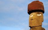 La cara del moai de l''ahu' Ko Te Riku La cara del moai de l''ahu' Ko Te Riku