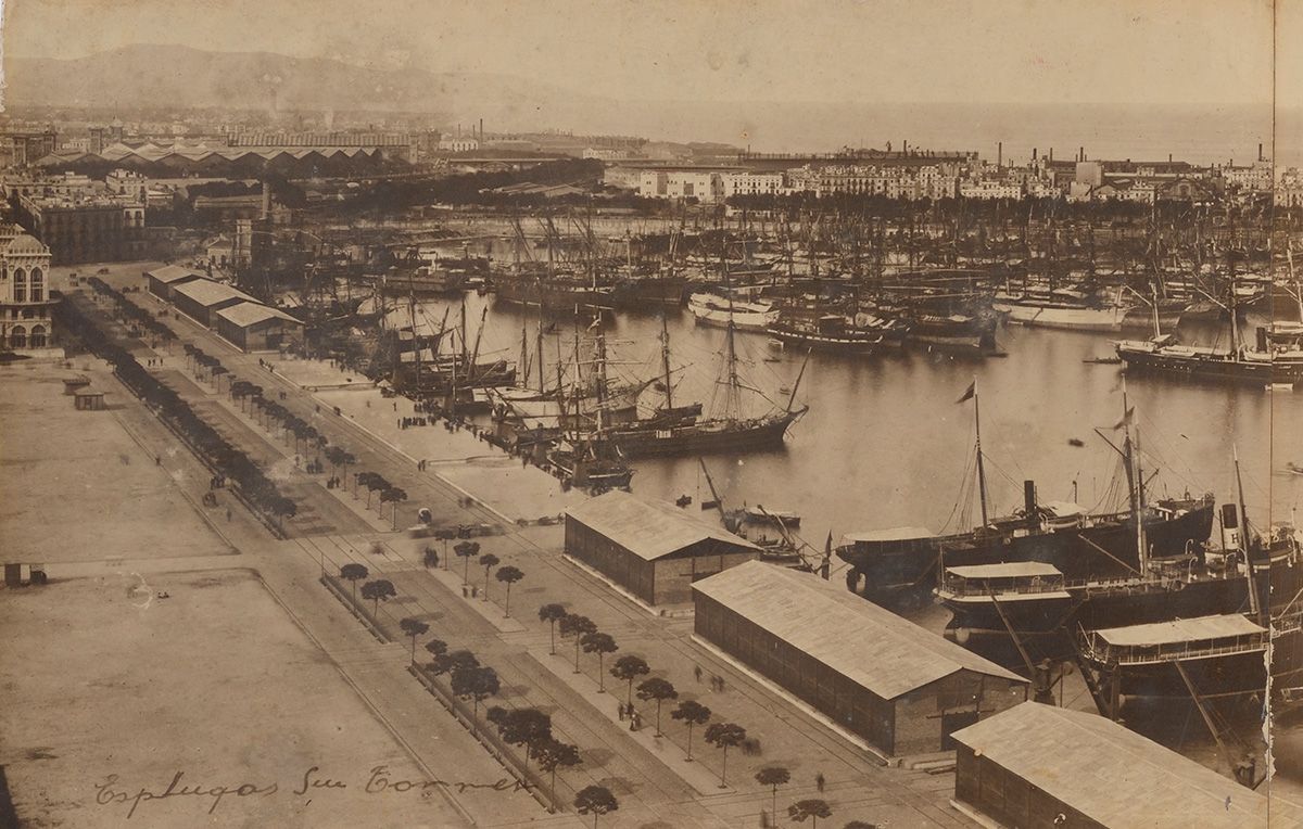 Imatge del moll de muralla, vers el 1888