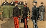 Il·lustració d'un dels consells de guerra fets a Alfred Dreyfus publicada al diari francès 'Le Petit Journal' Il·lustració d'un dels consells de guerra fets a Alfred Dreyfus publicada al diari francès 'Le Petit Journal'