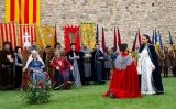 Representació de la llegenda de Sant Jordi durant la Setmana Medieval de Montblanc