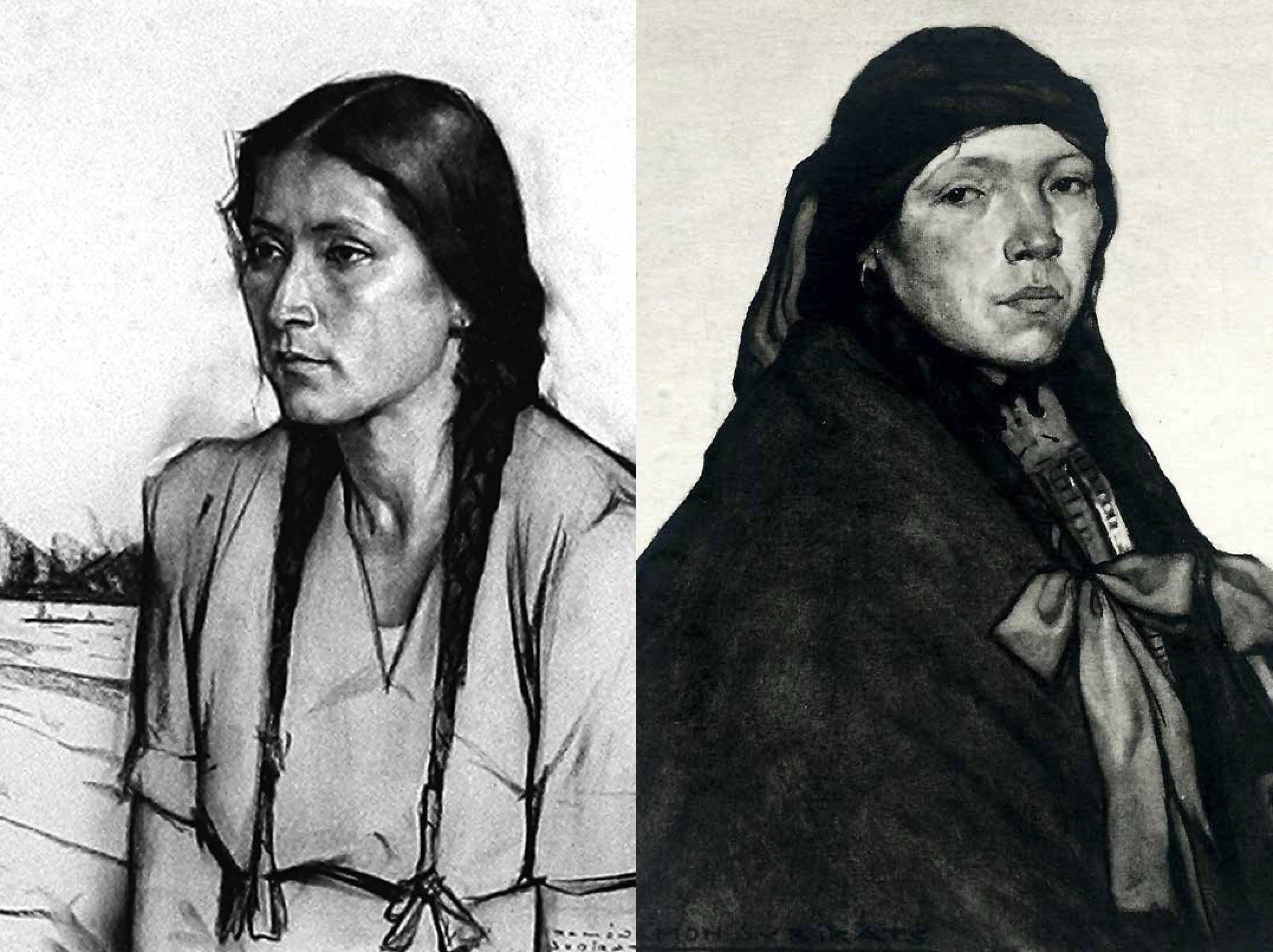 Dibuixos de Subirats de dues dones araucanes (1930)