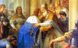 Trobada de Lluís IX de França amb Innocenci IV a Lió el 1248. Quadre de Louis-Jean-François Lagrenée Trobada de Lluís IX de França amb Innocenci IV a Lió el 1248. Quadre de Louis-Jean-François Lagrenée
