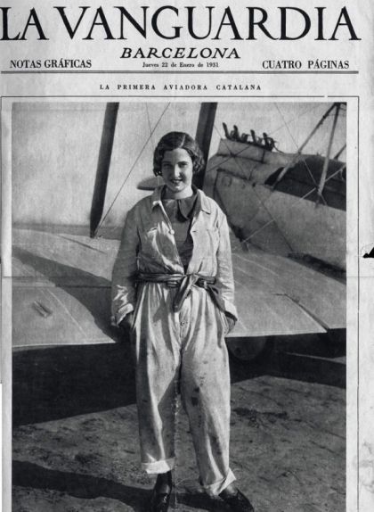 Portada de 'La Vanguardia' del 22 de gener de 1931, amb una fotografia a tota pàgina de Mari Pepa Colomer Portada de 'La Vanguardia' del 22 de gener de 1931, amb una fotografia a tota pàgina de Mari Pepa Colomer