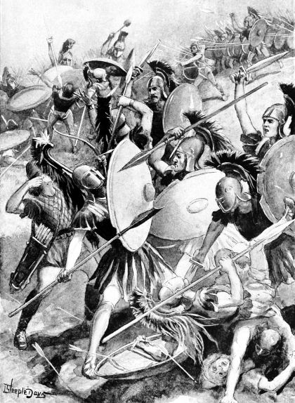 Representació de la destrucció de l'exèrcit d'Atenes a Siracusa en el marc de les guerres del Peloponès Representació de la destrucció de l'exèrcit d'Atenes a Siracusa en el marc de les guerres del Peloponès