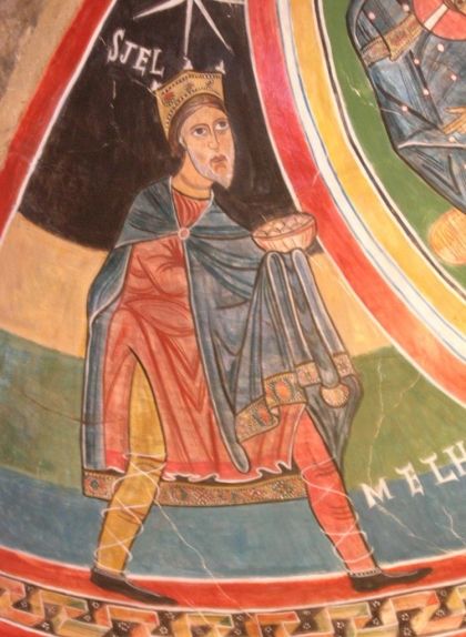 El rei Melcior als frescos de Santa Maria de Taüll El rei Melcior als frescos de Santa Maria de Taüll