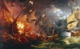 'Derrota de l'Armada Invencible', oli de Philippe-Jacques de Loutherbourg del 1796 'Derrota de l'Armada Invencible', oli de Philippe-Jacques de Loutherbourg del 1796