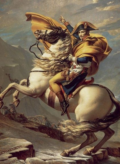 'Napoleó creuant els Alps', de Jacques-Louis David