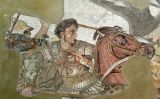 Alexandre el Gran i Bucèfal, en un mosaic de la Casa del Faune de Pompeia Alexandre el Gran i Bucèfal, en un mosaic de la Casa del Faune de Pompeia