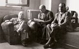 D'esquerra a dreta, Indalecio Prieto, Pau Casals i Josep Tarradellas, en una reunió a Sant Joan Lohitzune D'esquerra a dreta, Indalecio Prieto, Pau Casals i Josep Tarradellas, en una reunió a Sant Joan Lohitzune