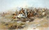 Litografia de la batalla de Little Bighorn