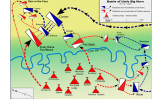 Esquema gràfic de la batalla de Little Bighorn