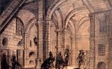 Dibuix del 1785 que mostra l'interior de la Bastilla Dibuix del 1785 que mostra l'interior de la Bastilla