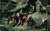 El quadre de Vicente Cutanda 'Als peus del Salvador' (1887) recrea una matança de jueus en temps medievals El quadre de Vicente Cutanda 'Als peus del Salvador' (1887) recrea una matança de jueus en temps medievals