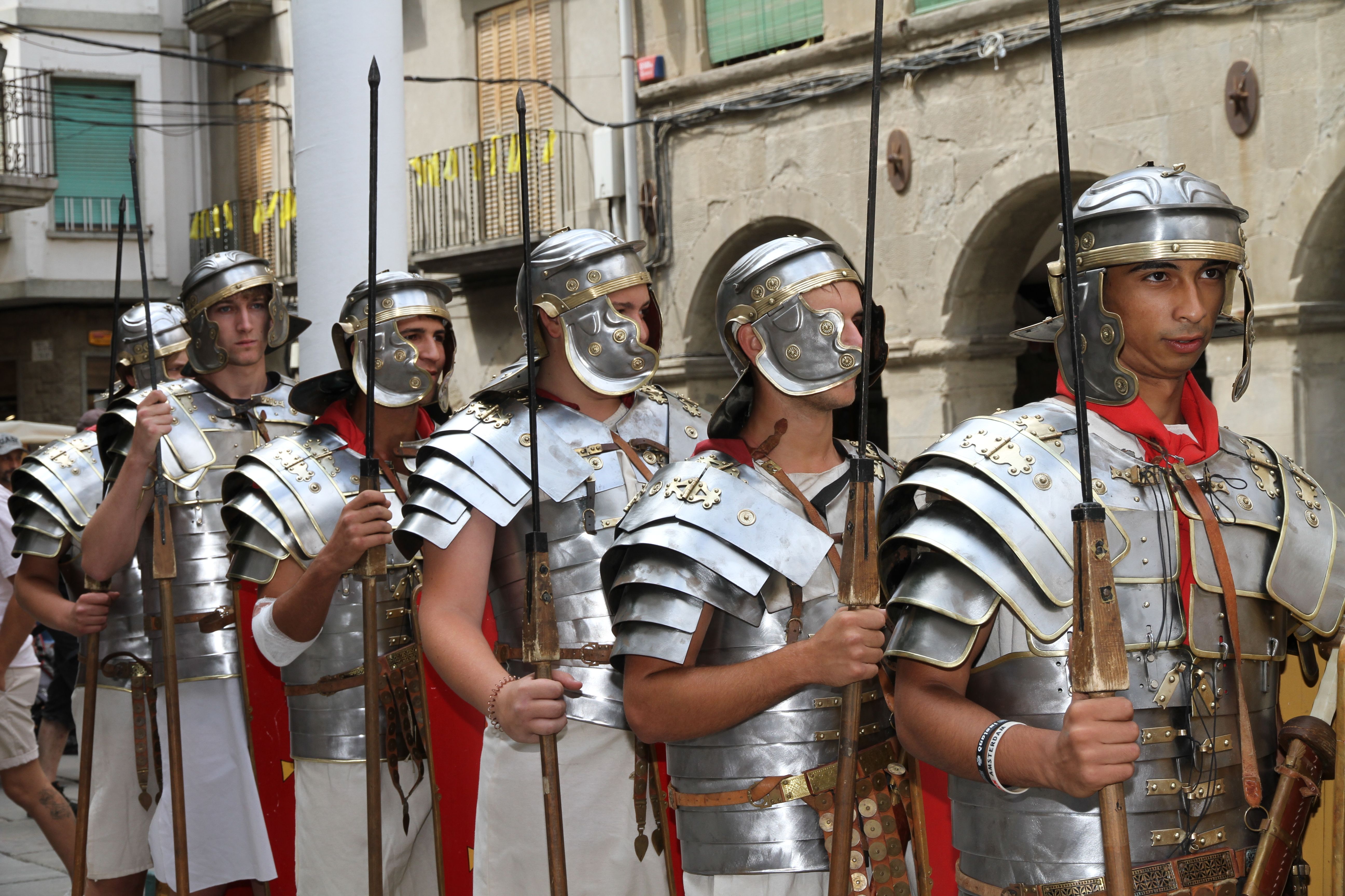 Gladiadors, en l'edició 2018 del Mercat Romà de Iesso