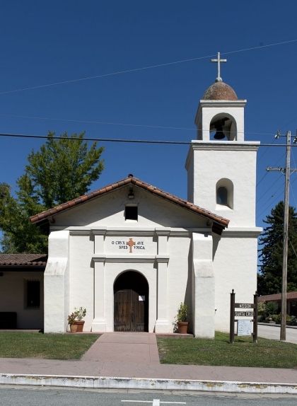 La missió de Santa Cruz, a Califòrnia La missió de Santa Cruz, a Califòrnia