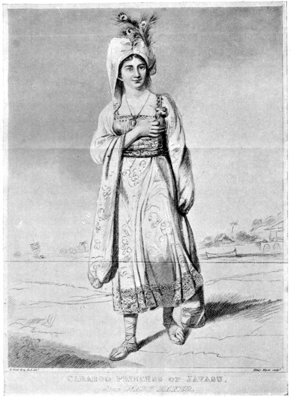 Il·lustració de la princesa Caraboo publicada el 1908 al llibre 'Devonshire characters and strange events'