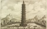 Il·lustració europea del 1665 de la torre de Porcellana de Nanquín Il·lustració europea del 1665 de la torre de Porcellana de Nanquín