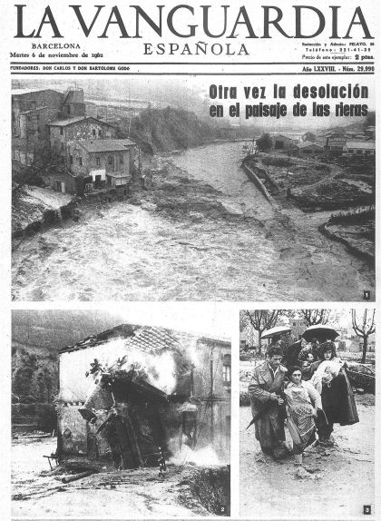 Portada de 'La Vanguardia' del 6 de novembre del 1962 Portada de 'La Vanguardia' del 6 de novembre del 1962