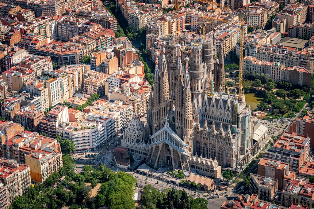Vista aèria de la Sagrada Família