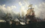 El 'Bucentaure' sent atacat per un navili britànic durant la batalla de Trafalgar