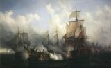 El 'Bucentaure' sent atacat per un navili britànic durant la batalla de Trafalgar El 'Bucentaure' sent atacat per un navili britànic durant la batalla de Trafalgar