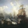El 'Bucentaure' sent atacat per un navili britànic durant la batalla de Trafalgar