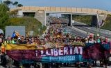 Una de les columnes de les Marxes per la llibertat Una de les columnes de les Marxes per la llibertat