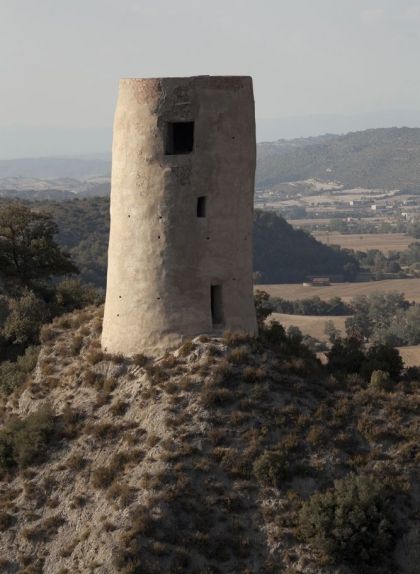 La torre del Ballaster, l'única de que va quedar dreta després del setge de Castellfollit de Riubregós