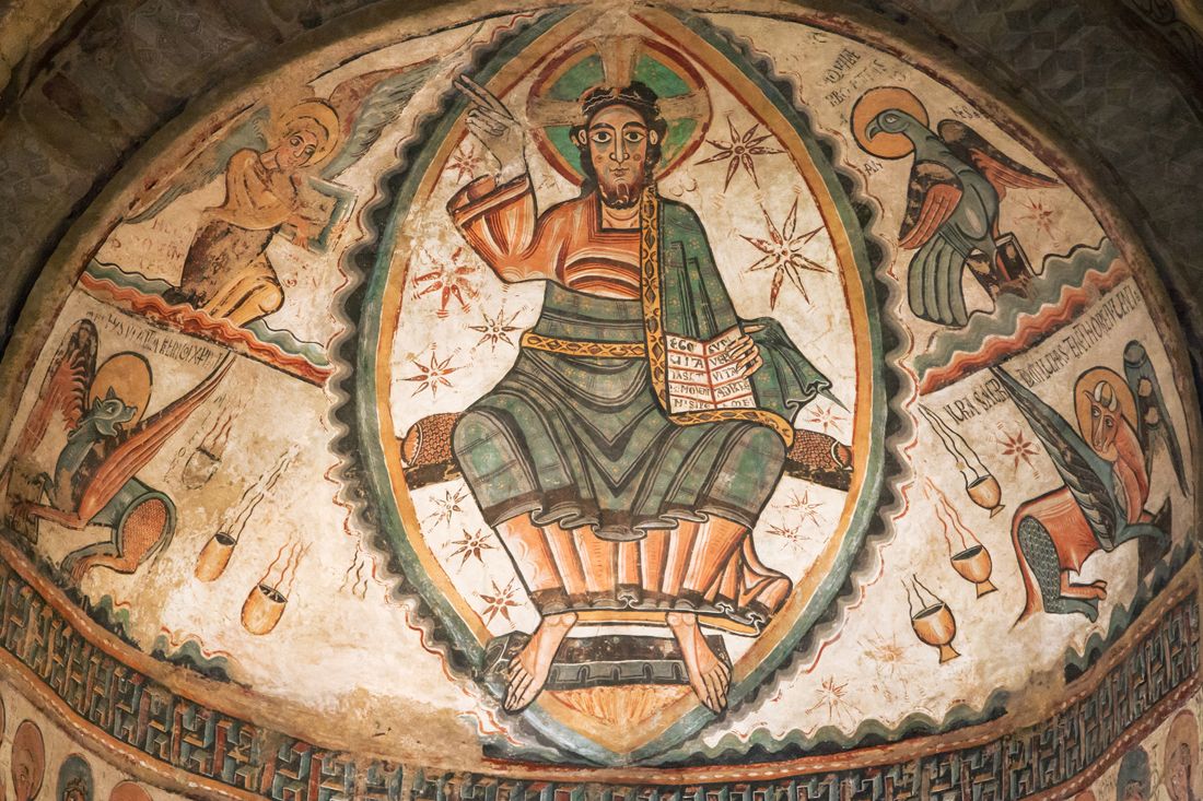 El Crist que decorava l'absis de la canònica de Santa Maria de Mur