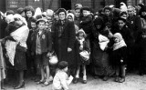 Un grup de jueus hongaresos a l'arribada al camp d'Auschwitz l'estiu del 1944 Un grup de jueus hongaresos a l'arribada al camp d'Auschwitz l'estiu del 1944
