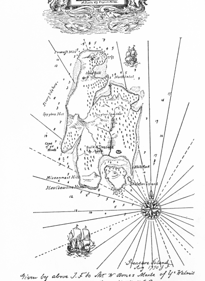 Mapa del tresor del llibre de Robert Louis Stevenson Mapa del tresor del llibre de Robert Louis Stevenson