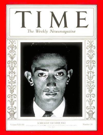 Portada que 'Time' va dedicar a Salvador Dalí Portada que 'Time' va dedicar a Salvador Dalí