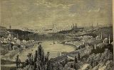 Dibuix de 1887 de l'antiga ciutat de Constantinoble, a l'actual Istanbul