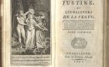 Les dues primeres pàgines de 'Justine o les dissorts de la virtut', del marquès de Sade Les dues primeres pàgines de 'Justine o les dissorts de la virtut', del marquès de Sade