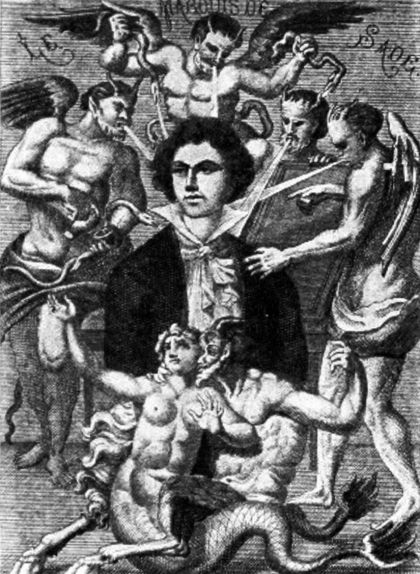 Retrat imaginari del marquès de Sade de H. Biberstein (1912) Retrat imaginari del marquès de Sade de H. Biberstein (1912)