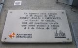 Placa a la casa natal de Gironès, al carrer Llibertat, 29 (Barcelona) Placa a la casa natal de Gironès, al carrer Llibertat, 29 (Barcelona)