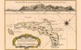 Mapa francès del 1753 de l’illa més gran de l’arxipèlag Juan Fernández, on va estar Selkirk Mapa francès del 1753 de l’illa més gran de l’arxipèlag Juan Fernández, on va estar Selkirk