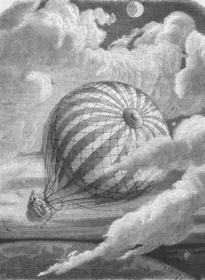Il·lustració de l'obra d'Edgar Allan Poe, ‘La incomparable aventura d’un tal Hans Pfaall’ Il·lustració de l'obra d'Edgar Allan Poe, ‘La incomparable aventura d’un tal Hans Pfaall’