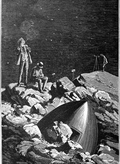 Il·lustració de la novel·la de Jules Verne ‘De la Terra a la Lluna’ Il·lustració de la novel·la de Jules Verne ‘De la Terra a la Lluna’